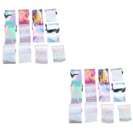 Healeved 2sets Nail Decals Sticker Removable Nail Patch Art Sticker for Women Girls 24pcs*2 Random Color