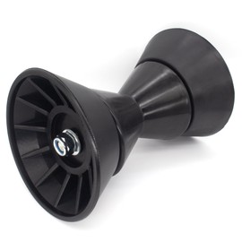 GlückMarine 7" X 4" Boat Trailer Roller Assembly with 1/2 Inch Shaft Bow Stop Black
