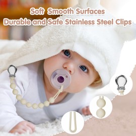 Clips para chupete para bebé y niña, soporte de silicona para chupetes MAM, regalo de cumpleaños para bebés recién nacidos (paquete de 4)