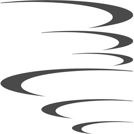 Mountains Camper Motorhome Decal Scene Trailer RV Replacement Stickers (Dark Gray)