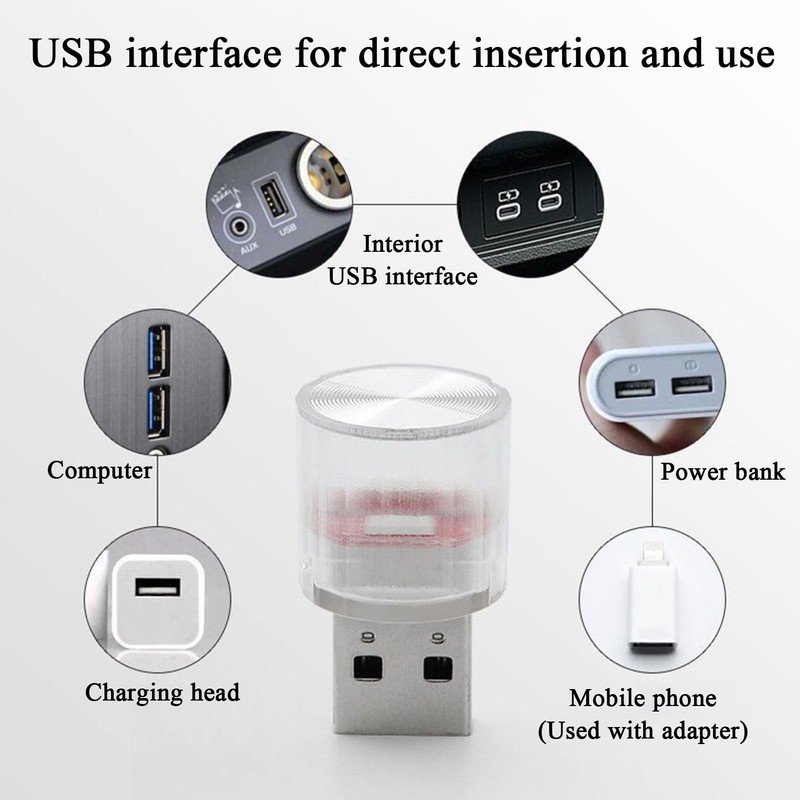 Car Atmosphere Light - USB Car Ambient Light - Compact