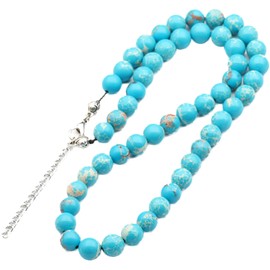 Natural Blue Imperial Jasper Beaded Choker, Genuine Blue Crystal Necklace, Fancy Gemstone Choker, 8mm Beads, Fashion Jewelry, Healing Crystal Chakra Necklace, Durable Necklace, Capricorn Necklace