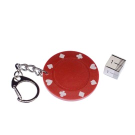 Miniblings Jeton Key Ring Chain Kids Children Poker Casino Red