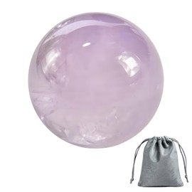 Amethyst Stone, Amethyst Druze with Jewellery Bag, Crystals Stones, Gemstones Healing Stones, Meditation Accessories, Small Gifts for Children, Amethyst Ball for Wiccan Deliveries, 2 cm, 1 Piece (A)