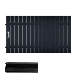 Aluminum Alloy Steel Collapsible Board Desktop Folding Table for Garden Cart Foldable Wagon Heavy Duty Foldable Metal Outdoor Camping 37.4x21.6 inch (Black)