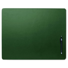 DACASSO Leather Desk Pad Without Side Rails - Luxury Leather Desk Blotter for Writing - Executive Desk Surface Protector - (Dark Green, 20" x 16")