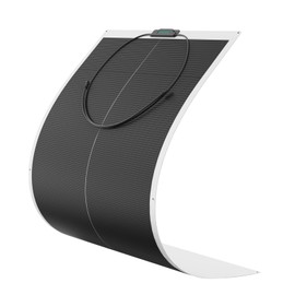 FivstaSola 180 Watt Flexible Solar Panel,with mounting Holes 12 Volt Monocrystalline Semi-Flexible Solar Panels Bendable Mono Off-Grid Charger for Marine, RV, Cabin, Van, Car and Uneven Surfaces