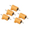 PATIKIL 25W 2 Ohm Aluminum Shell Resistor 5 Pack Aluminum