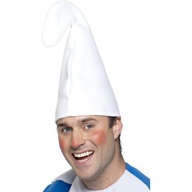 Smiffys Gnome Hat, White , Funny Fancy Dress, Adult Dress Up Hats