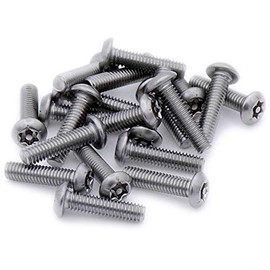 M4 (4mm x 12mm) TX Security Socket Button Machine Screw (Bolt) - Stainless Steel (A2) (Pack of 20)