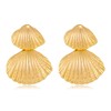 RAUCHBE Gold Shell Dangle Earrings for Women Seashell Drop Earrings