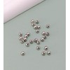 Besyvvin 30pcs Piercing Balls 16G Stainless Steel 3mm Silver Replacement