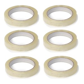 BBL Bada Business Limited Clear Strong Packaging Cellotape Tape Roll 24mm x 66m | Compatible with Dispensers | Transparent Tpae Ideal for Gift Wrap & Parcels (Pack Of 6)