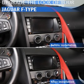 Car Dashboard GPS Navigation Panel Frame For Jaguar F-Type 2013-2024 Central Navigation Screen Panel Trim，Multimedia Control Screen Frame Decoration Cover (Navigation Screen Inner Frame, Carbon Fiber)