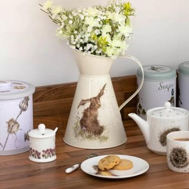 Wrendale Designs by Hannah Dale - Harebells Hare Flower Jug - 170mm by 250mm
