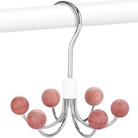 TOPIA HANGER Hoodie Hanger with 6 Cedar Balls, 360°Swivel Purse Hanger, Scarf Hanger, Closet Hooks, Handbag Organizer, Bra Hanger, Accessory Organizers for Scarf, Tanktop, Hat, Hoodie CT56C