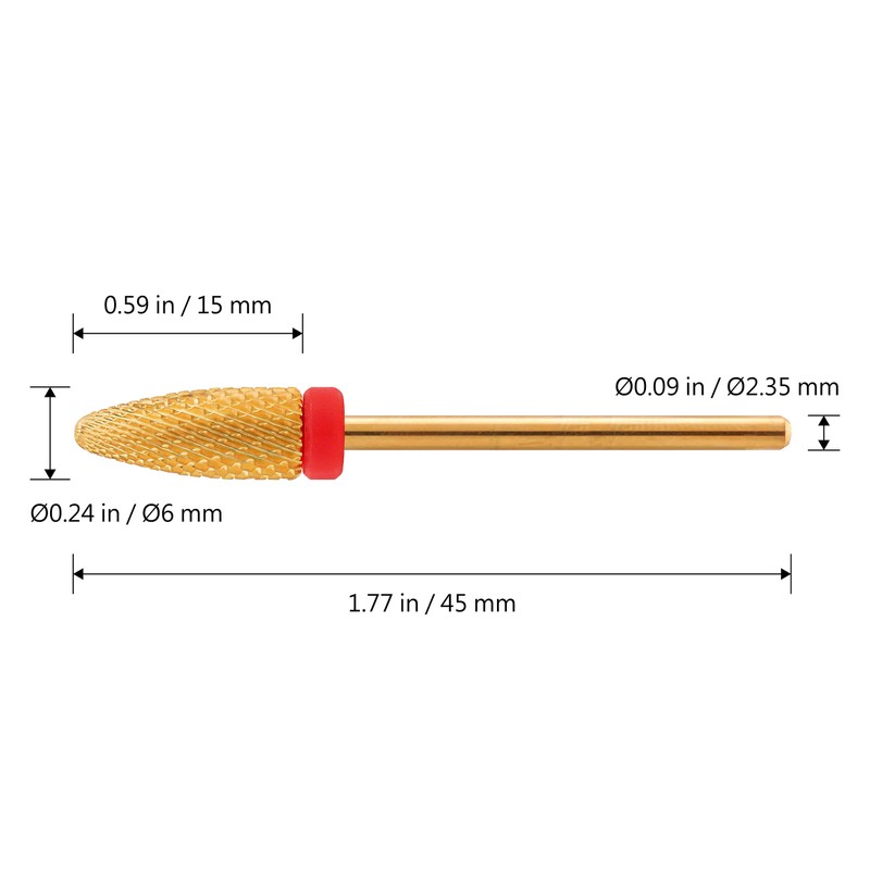 MIRACLE 3/32" Nail Drill Bits Flame shape for Drill Machines