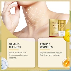 AH-8 Firming Neck Cream, Neck Firming Cream with Roller, Reduces Wrinkles Fine Lines and Double Chin, Deeply Moisturises and Nourishes, Restores Firming Effect and Restores Nutrition (120G/4.230Z)