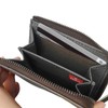 Edwin Men's Coin Purse, Metal Plate, Grain Leather, Card Storage,