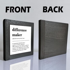 Difference Maker Box Sign, Thank You Gift For Boss Lady Manager Coworker Friend, Inspirational Sign, Office Desktop Decor, Suitable For Office Desktop Bedroom Living Room