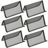 PATIKIL Business Card Holder for Desk, 6 Pack Metal Business Card Holders Mesh Card Stand Organizer Cards Display for Office Exhibition, Black