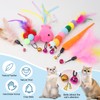 YFLeomry 6 Pieces Cat Toy Self-Activity with Feather, Cat Angel