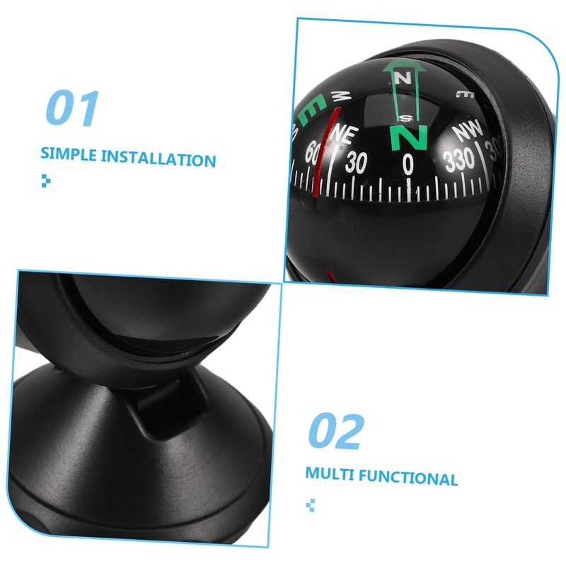 Gatuida Car Compass Ball for Dashboard Navigation High Precision Directional