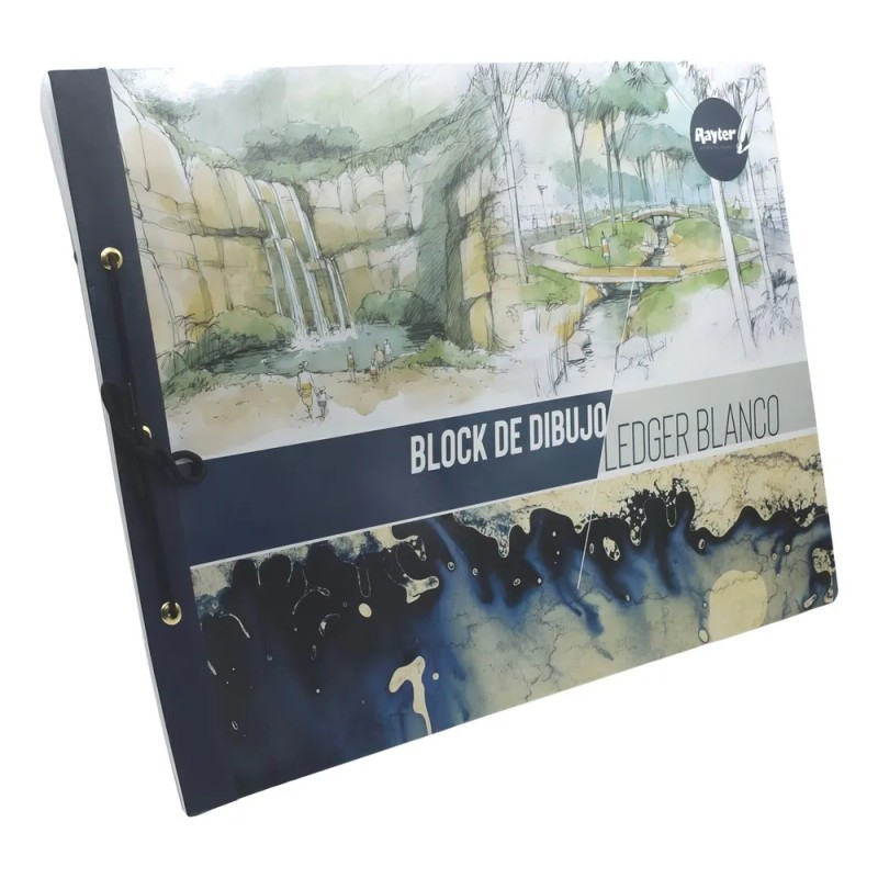 Block De Dibujo Ledger Blanco Rayter Cont. 20 Hojas