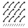 12 Pcs Barn Door Handles, 3.2 Inch Hole Center, Black