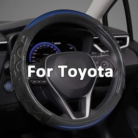 GIANT PANDA Steering Wheel Cover for Toyota, Tundra Sequoia,Tacoma(2012-Present), 4Runner,(2010-Present), Large Size - Black