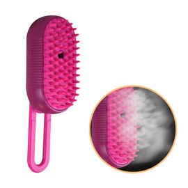 Fancy Pets Cepillo con Vaporizador para Perros y Gatos, Hidratación y Masaje Suave, Elimina Pelo Muerto, Diseño Ergonómico y Autoapagado de Seguridad