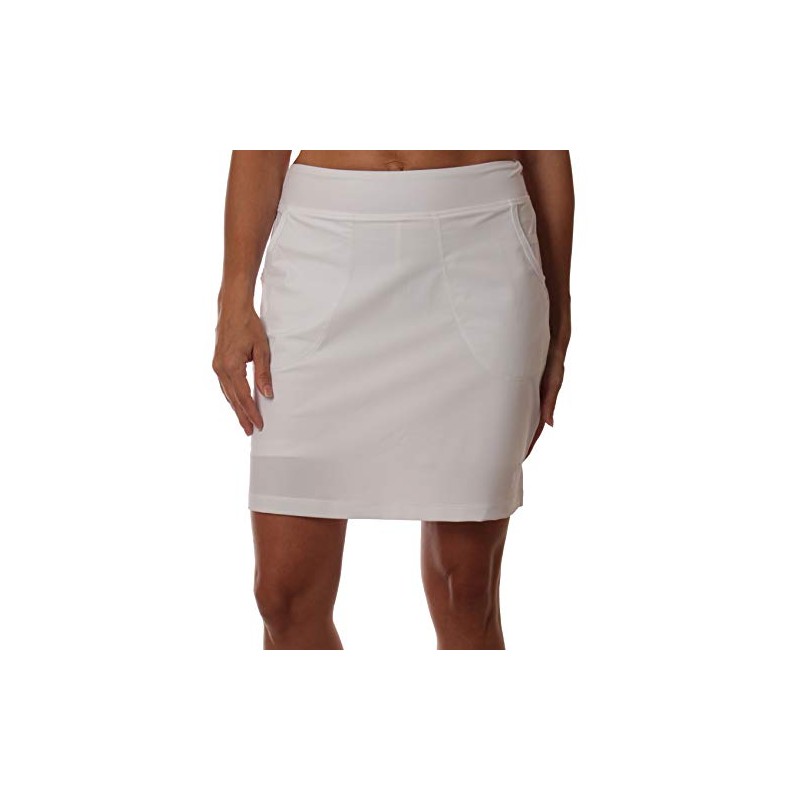 SOFIBELLA Women's 18" Golf Skort (White, Small)