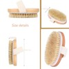 Dry Brush for Lymphatic Drainage Exfoliating Shower Bath Natural Wood