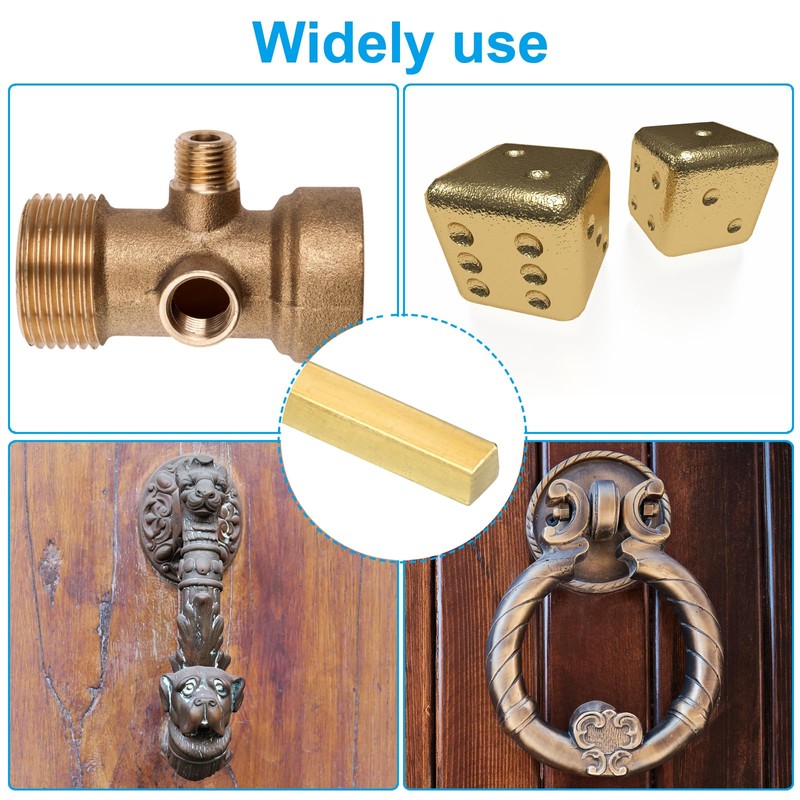 PATIKIL 1/8 x 1/8 x 12" C360 Brass Square Bar,