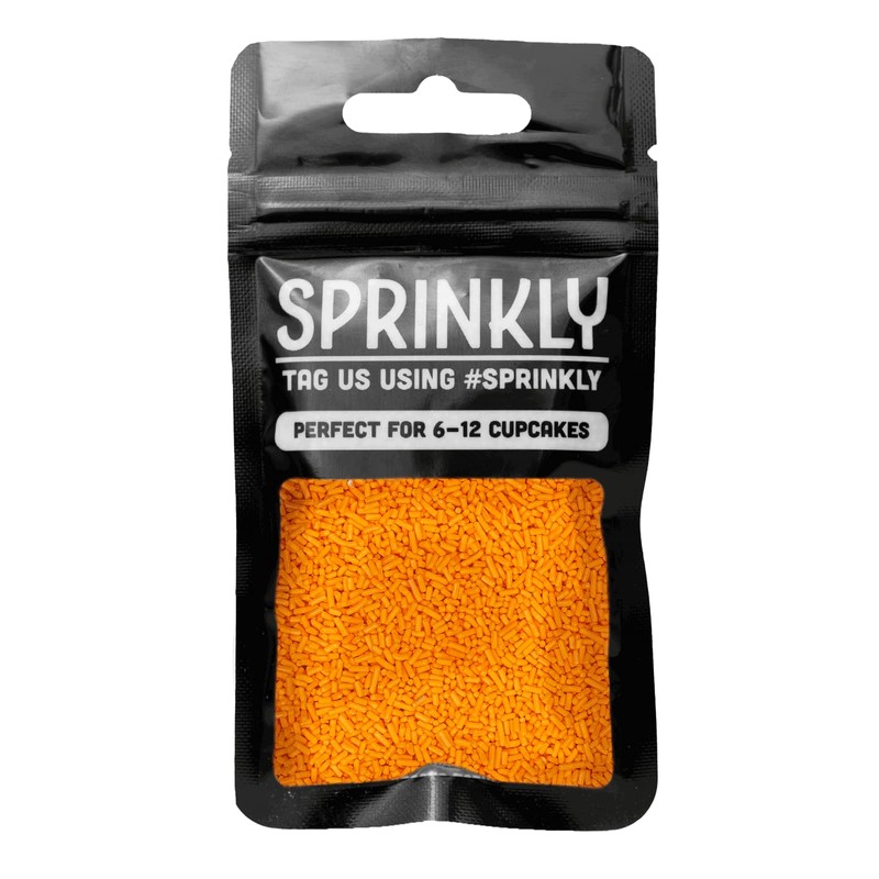 SPRINKLY - Matt Sugar Strands - Orange - 30g