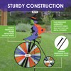 High Wheel Bike Spinner Witch – Spooky Halloween Design, Weather-Resistant
