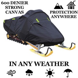 Trailerable Snowmobile Snow Machine Sled Cover Compatible for Polaris INDY 600 RMK for Model Years 1997-2004. 600 Denier Gear