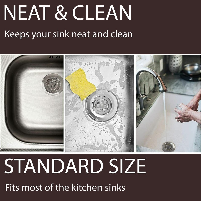 2Pcs Kitchen Sink Strainer Plug - Stainless Steel Sink Plug