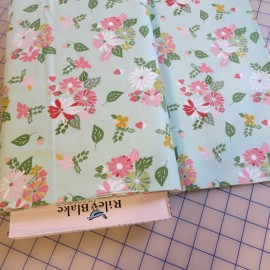 Riley Blake By The Yard Clover Farm Mint Floral Riley Blake $3.99 Ships ANY Amount Of Fabric