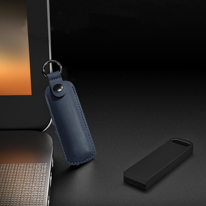 Flash Drive Case, Small Portable Storage Carrying Case, Leather Storage