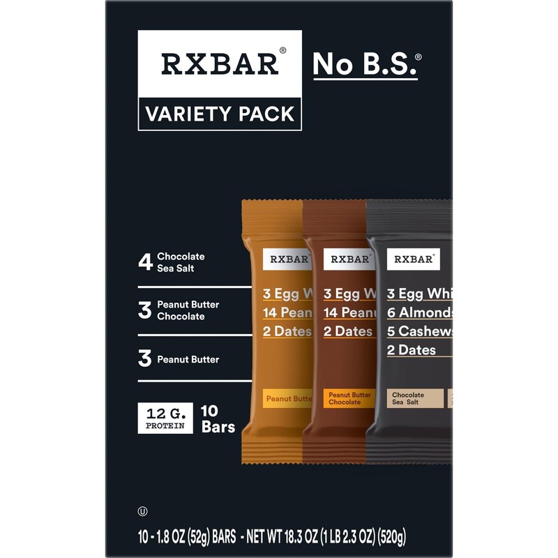 RXBAR Protein Bars, Protein Snack, Snack Bars, Variety Pack, 18.3oz