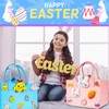 3Pcs Large Easter Baskets Bags with Handles Portable Felt Tote