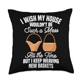 Basket Weaving Material Supplies for Basket Weaver Throw Pillow