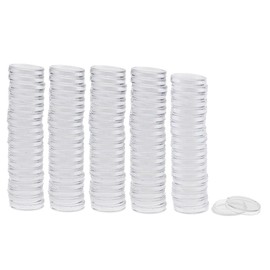 zalati Coin Holder Capsules 100pcs Round Plastic Coin Container Storage Protection Case for Collection - 21mm/ 0.83inch
