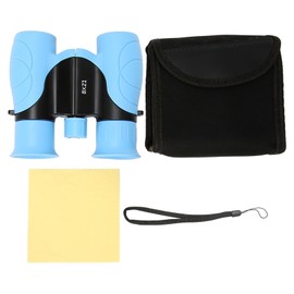 Kids Binoculars Mini Portable HD 8X Slip Resistant Children Binocular Telescope for Hiking Vacation Blue