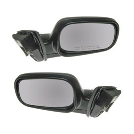 2 Piece Driver and Passenger Side Mirror Assembly Set Electric Adjustment Heated No Memory Textured Compatible with 1994-1997 Honda Accord HO1320129 HO1321129