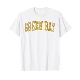 Green Bay Vintage Distressed Arched Text Men Women Green bay T-Shirt