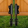Lygoeege 3Inch Gate Wheel, 160lbs Capacity, Spring-Loaded Absorbing Solid Rubber