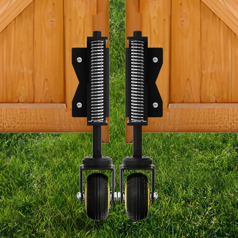 Lygoeege 3Inch Gate Wheel, 160lbs Capacity, Spring-Loaded Absorbing Solid Rubber