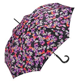 Pierre Cardin Umbrella Women's Automatic Flower Motif, Black